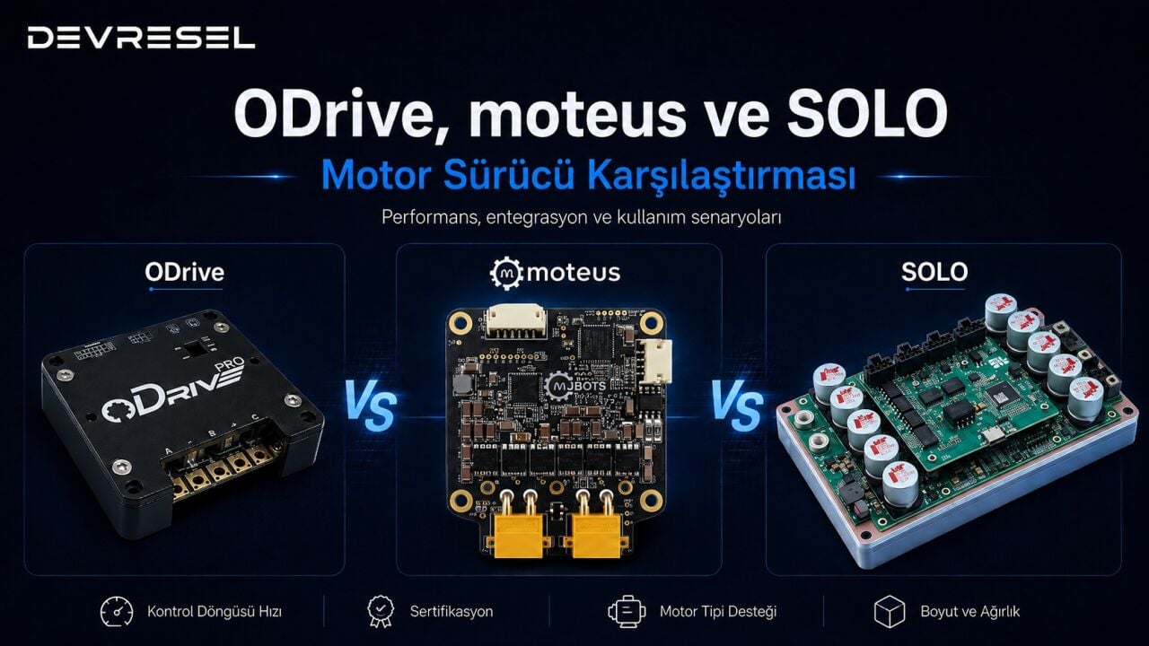ODrive, moteus ve SOLO Motor Sürücü Karşılaştırması: 9 Model, 3 Segment