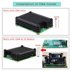 eekworm C235 paket icerigi: heatsink, 4 adet PM2.5x16mm vida ve termal ped