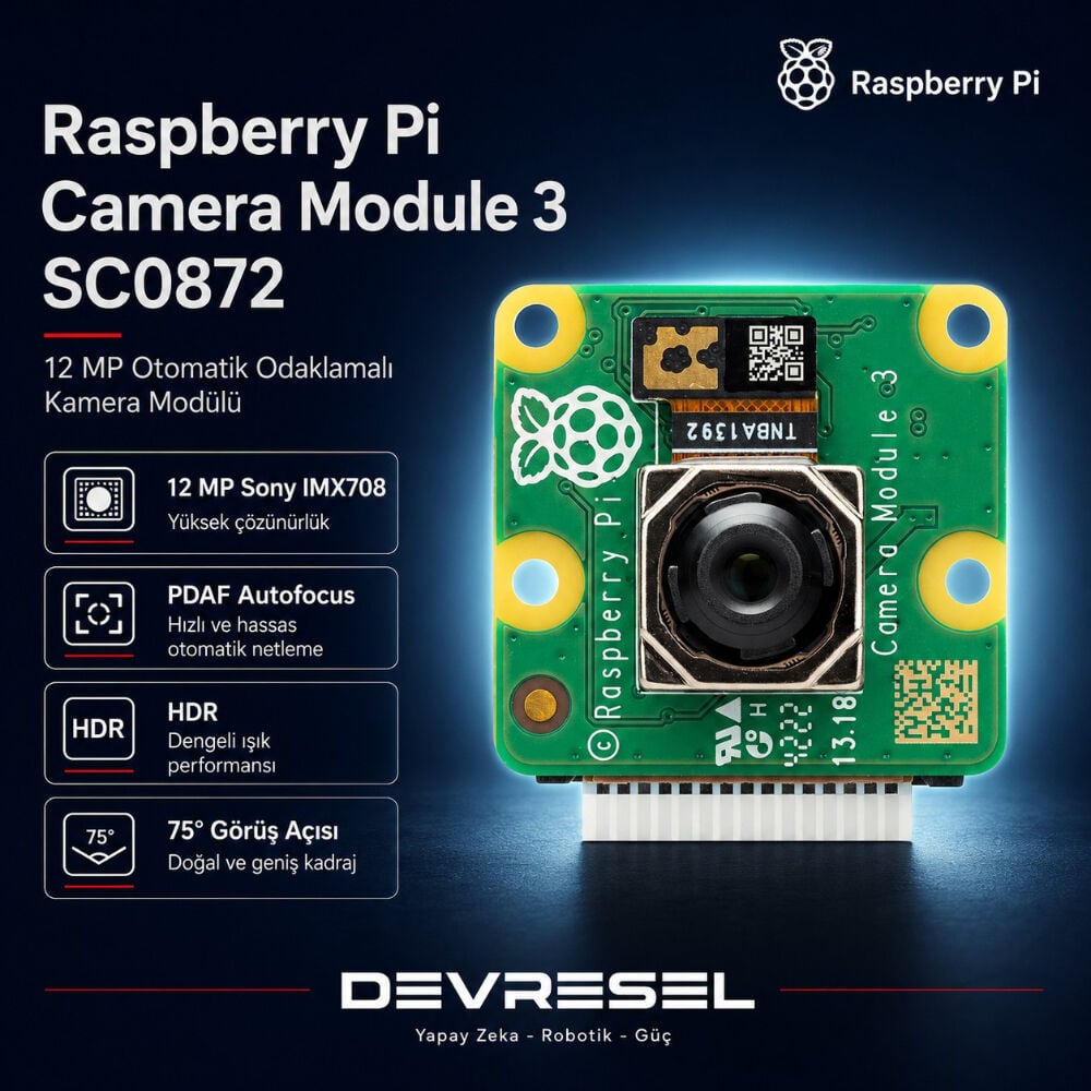Raspberry Pi Camera Module 3 SC0872 Vitrin ön