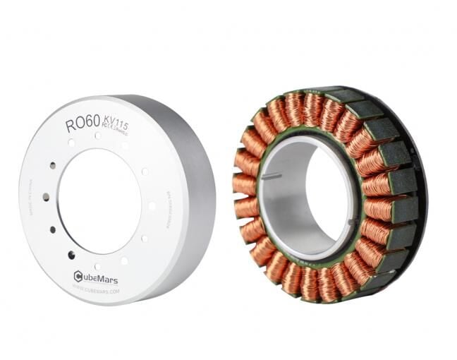 CubeMars RO60 KV115-Standard-with-hall 48V Hall Sensörlü Frameless Outrunner Tork Motoru