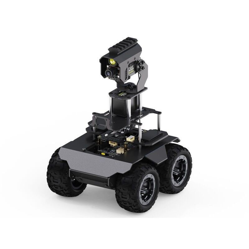 Waveshare RaspRover PT PI5 AI Kit — pan-tilt modulu ve 5MP genis aci kamera dahil, Raspberry Pi 5 uyumlu 4WD AI robot (Pi 5 haric)