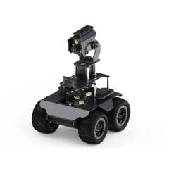 Waveshare RaspRover PT PI5 AI Kit — pan-tilt modulu ve 5MP genis aci kamera dahil, Raspberry Pi 5 uyumlu 4WD AI robot (Pi 5 haric)
