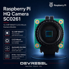 Raspberry Pi HQ Camera SC0261 12.3MP Sony IMX477 C/CS-Mount Kamera Modülü - Devresel
