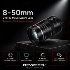 Raspberry Pi High Quality Camera Global Shutter C-Mount lens Vitrin