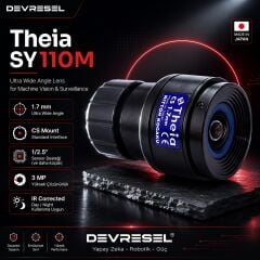 Theia SY110M 1.7mm F1.8 Distorsiyonsuz Ultra Geniş Açı CS Mount Day/Night Kamera Lensi