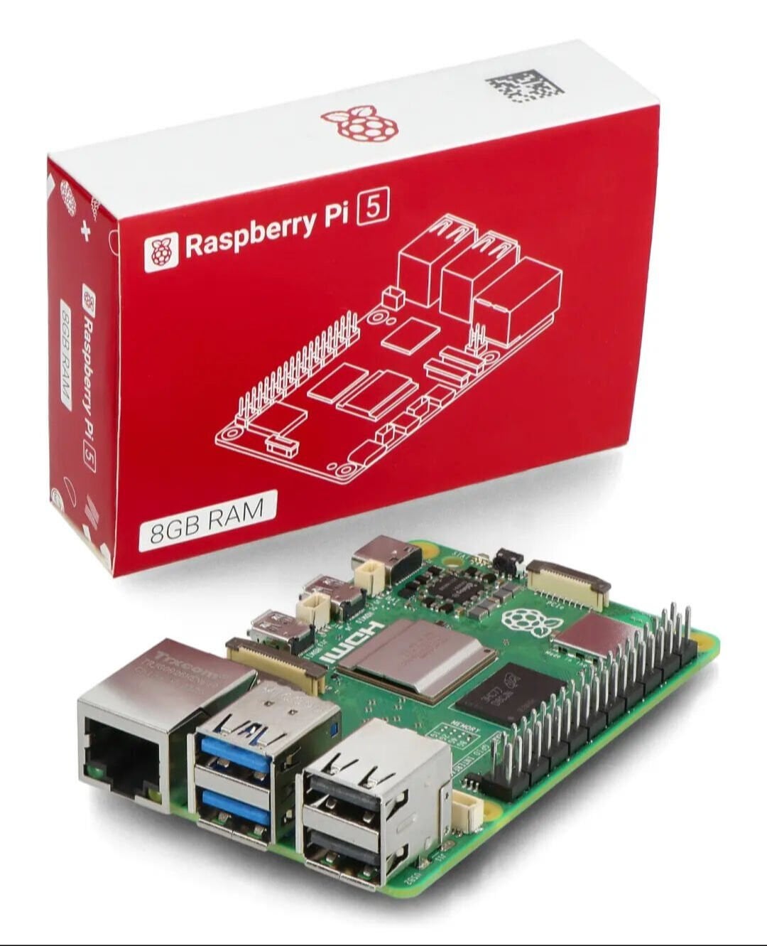 Raspberry Pi 5 Model B 8GB single board computer genel görünüm