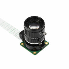 Waveshare 35mm C-mount lens ile birlikte verilen C-CS adaptor halkasi ve baglanti disi yakin plan