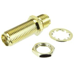 Fairview Microwave SM4934 Precision SMA RF Adapter – SMA Jack to SMA Jack Bulkhead, 50 Ohm, DC–18 GHz